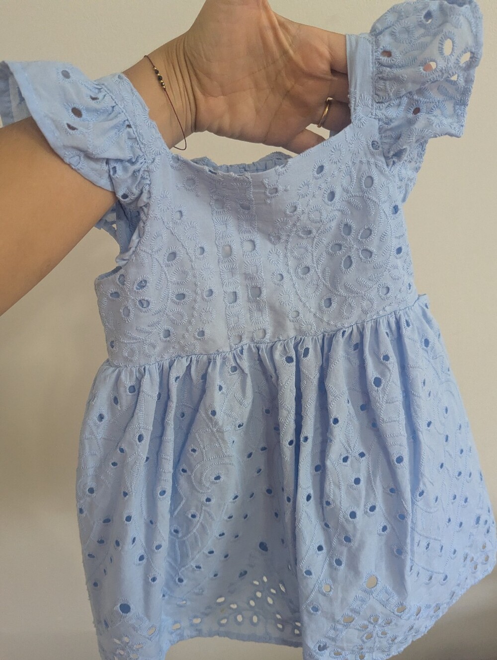 Blueberi Boulevard Baby Blue Eyelet Sundress